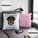 Rottweiler Besitzer Kissen mit Füllung 40x40 Geschenk Lustiger Spruch Geschenkidee Ich Kann Nicht Mein Rottweiler Hat Nein Gesagt (Grau) Rosa Trendation