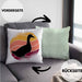 Ente Geschenk Vintage Kissen mit Füllung 40x40 Geschenk Retro Bauernhof Enten (Grau) Grün Trendation