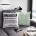 Dachdecker Geschenk Kissen mit Füllung 40x40 Lustig Mann Männer Zubehör Geschenkidee Dachdecker-Meister (Grau) Grün Trendation