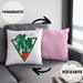 Gärtner Geschenk Kissen mit Füllung 40x40 Pflanzen Motiv Design Geschenkidee Garten-Pflege (Grau) Rosa Trendation
