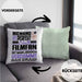 Filmfan Geschenk Kissen mit Füllung 40x40 Lustige Geschenkidee für Filmfan Geburtstag Niemand Ist Perfekt Aber Als Filmfan Ist Man Nah Dran (Grau) Grün Trendation