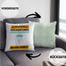 Fallschirmspringer Kissen mit Füllung 40x40 Geschenk Lustiger Spruch Geschenkidee für Fallschirmspringer Achtung Hochleistungs Fallschirmspringer Bei Der Arbeit (Grau) Grün Trendation