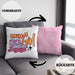 Lustige Rollschuh Kissen mit Füllung 40x40 Geschenk für Roller Girls "Roller Girl" Nostalgie 80er 90er Jahre (Grau) Rosa Trendation