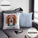 Cocker Spaniel Besitzer Kissen mit Füllung 40x40 Geschenk Lustiger Spruch Geschenkidee Cocker Spaniel Mama Papa (Grau) Blau Trendation