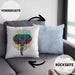 Elefant Kissen mit Füllung 40x40 Geschenk Für Elefanten-Liebhaber Geschenkidee Mandala Bunt (Grau) Blau Trendation