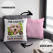 Golden Retriever Besitzer Kissen mit Füllung 40x40 Geschenk Lustiger Spruch Geschenkidee Mir Reichts Ich Geh Zu Meinem Golden Retriever (Grau) Rosa Trendation