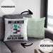 Influencer Kissen mit Füllung 40x40 Geschenk für Influencer Der Mann Der Alles Kann Geschenkidee zum Geburtstag (Grau) Grün Trendation
