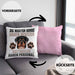 Rottweiler Besitzer Kissen mit Füllung 40x40 Geschenk Lustiger Spruch Geschenkidee Besitzerin Rottweiler Haben Personal (Grau) Rosa Trendation