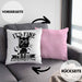 Lustige Kissen mit Füllung 40x40 Geschenk It's Fine I'm Fine Everything Is Fine Geschenkidee Frauen Sarkasmus Humor (Grau) Rosa Trendation