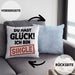 Single Solo Kissen mit Füllung 40x40 Geschenk Kollege Geschenkidee (Grau) Blau Trendation