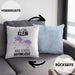 Lustige Ich Bin Klein Aber Gefährlich Kissen mit Füllung 40x40 Mit Spruch Einhorn Geschenk Mama Freundin Kollegin Geschenkidee Arbeit Frauen (Grau) Blau Trendation