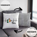 Irland Kissen mit Füllung 40x40 "Herzschlag Eire" Geschenk für Irland-Fans (Grau) Grau Trendation