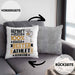 Athlet Geschenk Lustiger Spruch für Athlet Geschenkidee Bester Athlet Der WeltKissen mit Füllung 40x40 (Grau) Grau Trendation