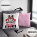 Australian Shepherd Besitzer Mom Mama Kissen mit Füllung 40x40 Geschenk Lustiger Spruch Geschenkidee Australian Shepherd Besitzerin (Grau) Rosa Trendation