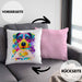 Jack Russell Besitzer Farbe Love Kissen mit Füllung 40x40 Geschenk Lustiger Spruch Geschenkidee Jack Russell Besitzerin (Grau) Rosa Trendation