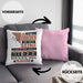 Boulderer Geschenk Kissen mit Füllung 40x40 Lustiger Spruch Erheben Sie Sich Der Boulderer Betritt den Raum (Grau) Rosa Trendation