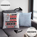 Rocker Geschenk Kissen mit Füllung 40x40 Lustiger Spruch Erheben Sie Sich Der Rocker Betritt den Raum (Grau) Blau Trendation