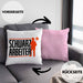 Lustiges Geschenk für Schornsteinfeger Spruch Geschenkdiee SchwarzarbeiterKissen mit Füllung 40x40 (Grau) Rosa Trendation