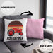 Ackerdemiker Kissen mit Füllung 40x40 Geschenk für Landwirt Geschenkidee Bauer Landwirtin Bauernhof Acker (Grau) Rosa Trendation