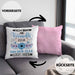 Kollegin Kissen mit Füllung 40x40 Geschenk Lustiger Spruch Geschenkidee Ich Bin Die Verrückte Kollegin Von Der Alle Geredet Haben (Grau) Rosa Trendation