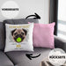 Mops Besitzer Kissen mit Füllung 40x40 Geschenk Lustiger Spruch Geschenkidee Besitzerin Ich Bin Nicht toll Aber Mein Mops Ist Es (Grau) Rosa Trendation