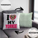 Yorkie Besitzerin Kissen mit Füllung 40x40 Geschenk Lustiger Spruch Geschenkidee I Love My Yorkie (Grau) Grün Trendation