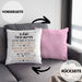 Tierärztin Geschenk Lustiger Spruch Geschenkidee KaffeeKissen mit Füllung 40x40 (Grau) Rosa Trendation