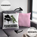 Pinaosaurus Piano-Spieler Kissen mit Füllung 40x40 Geschenk Klavier (Grau) Rosa Trendation