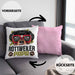Rottweiler Papa Besitzer Kissen mit Füllung 40x40 Geschenk Lustiger Spruch Geschenkidee Rottweiler Liebhaber (Grau) Rosa Trendation