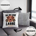 Die Mit Dem Labbi Geht Kissen mit Füllung 40x40 Gassi Gehen Labrador Besitzerin Geschenkidee Frauchen Geschenk (Grau) Grau Trendation