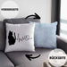 Katze Herzschlag Kissen mit Füllung 40x40 Geschenk für Katzenbesitzerin (Grau) Blau Trendation