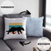 Gepard Kissen mit Füllung 40x40 Geschenk Retro (Grau) Blau Trendation