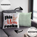 This Mom Rocks Lustige Kissen mit Füllung 40x40 Mama Rockn Roll Geschenkidee (Grau) Grün Trendation