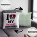 Berner Sennen Besitzerin Kissen mit Füllung 40x40 Geschenk Lustiger Spruch Geschenkidee I Love My Berner Sennen (Grau) Grün Trendation