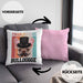 Französische Bulldogge Besitzer Kissen mit Füllung 40x40 Geschenk Lustiger Spruch Geschenkidee Retro Vinatge Französische Bulldogge (Grau) Rosa Trendation