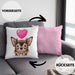 Chihuhahua Besitzer Kissen mit Füllung 40x40 Geschenk Chihuhahua Besitzer Geschenkidee Frauchen Herrchen (Grau) Rosa Trendation