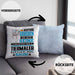 Tiermaler Geschenk Kissen mit Füllung 40x40 Lustiger Spruch Erheben Sie Sich Der Tiermaler Betritt den Raum (Grau) Blau Trendation