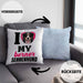 Berner Sennen Besitzerin Kissen mit Füllung 40x40 Geschenk Lustiger Spruch Geschenkidee I Love My Berner Sennen (Grau) Blau Trendation