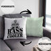 Bassist Kissen mit Füllung 40x40 Geschenk Bass-Spieler Geschenkidee Bass It's Like Guitar But Cooler (Grau) Grün Trendation