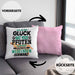 Hundebesitzer Kissen mit Füllung 40x40 Geschenk Glück Hat 4 Pfoten und Wedelnden Schwanz Geschenkidee Hunde Mama Frauchen Herrchen (Grau) Rosa Trendation