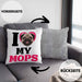 Mops Besitzerin Kissen mit Füllung 40x40 Geschenk Lustiger Spruch Geschenkidee I Love My Mops (Grau) Grau Trendation