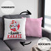 Huhn Kissen mit Füllung 40x40 Geschenk Huhn Kann Karate Geschenkidee Humor (Grau) Rosa Trendation