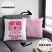 Hobbyhorse Mädchen Kissen mit Füllung 40x40 Geschenk Hobby Horse Pferde (Grau) Rosa Trendation
