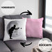 Boule Kissen mit Füllung 40x40 Geschenk Boule-Spieler Geschenkidee Grafik Mond Boule (Grau) Rosa Trendation