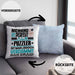 Puzzler Geschenk Kissen mit Füllung 40x40 Lustige Geschenkidee für Puzzler Geburtstag Niemand Ist Perfekt Aber Als Puzzler Ist Man Nah Dran (Grau) Blau Trendation