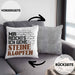 Steinmetz Kissen mit Füllung 40x40 Geschenk Spruch Geschenkidee Mir Reichts Ich Gehe Steine Klopfen (Grau) Grau Trendation