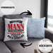 Ehemann Kissen mit Füllung 40x40 Geschenk Ich Bin Ein Mann Ich Kann Dinge Schon Vergessen Geschenk Von Ehefrau (Grau) Blau Trendation