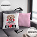 Golden Retriever Besitzer Mom Mama Kissen mit Füllung 40x40 Geschenk Lustiger Spruch Geschenkidee Golden Retriever Besitzerin (Grau) Rosa Trendation