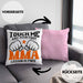 MMA-Kissen mit Füllung 40x40 Geschenk für MMA-Kämpfer Geschenkidee First MMA Lesson (Grau) Rosa Trendation
