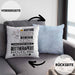 Reittherapeut Geschenk Kissen mit Füllung 40x40 Lustiger Spruch Erheben Sie Sich Der Reittherapeut Betritt den Raum (Grau) Blau Trendation